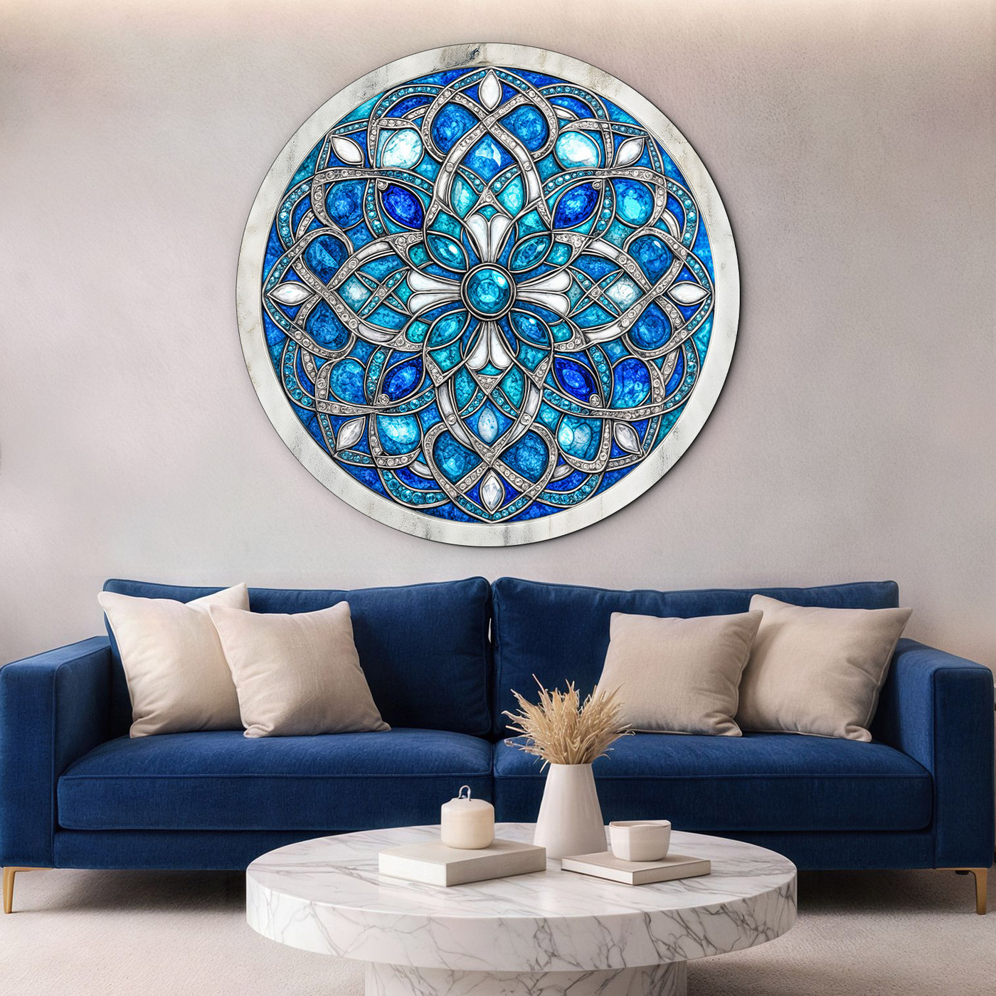 Drevený obraz mandala - Zirkón