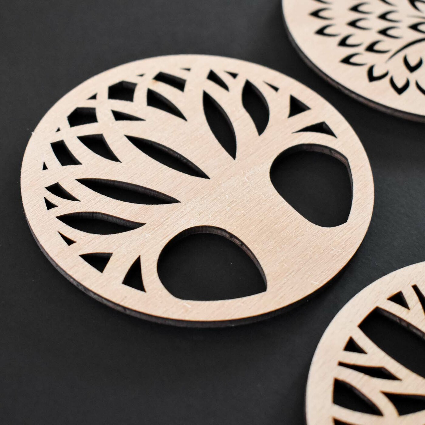 Sada drevených podpivníkov - Stromy 