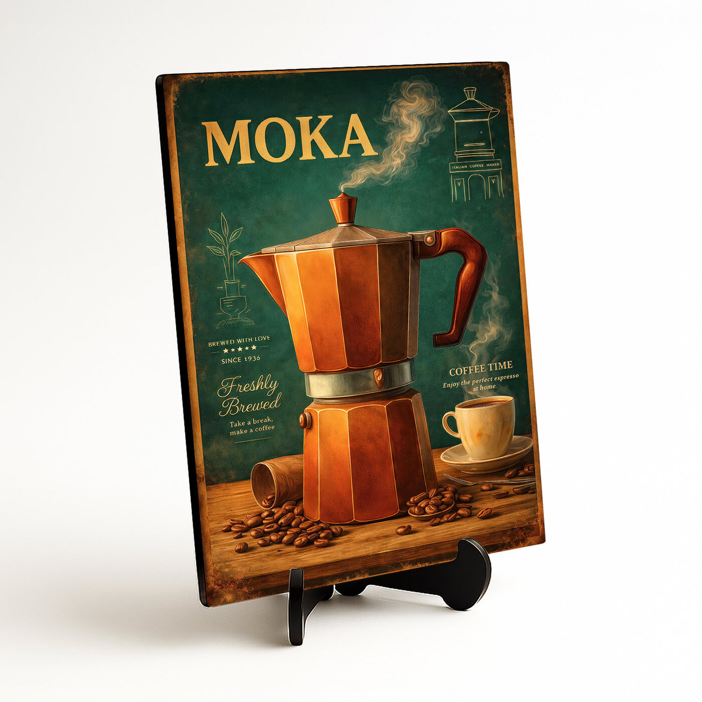 Retro obraz - Moka Coffee Time