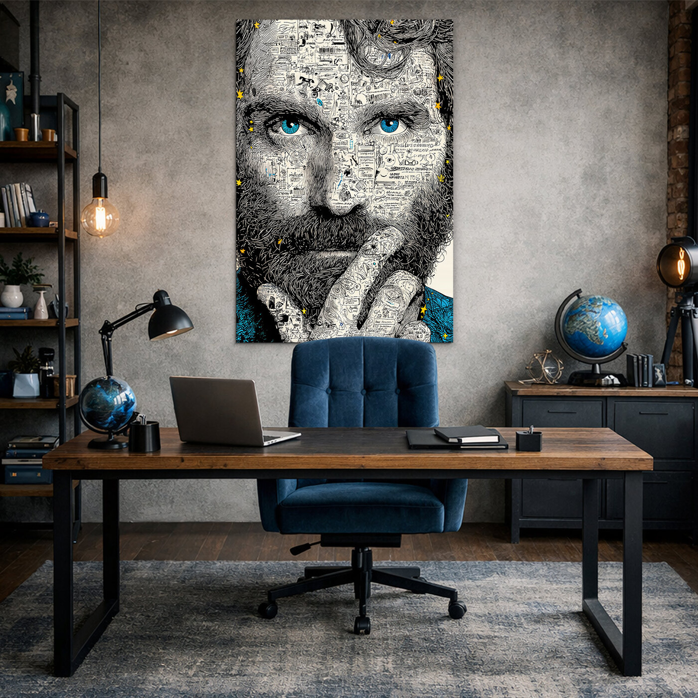 Doodle art obraz - Mapa mysle