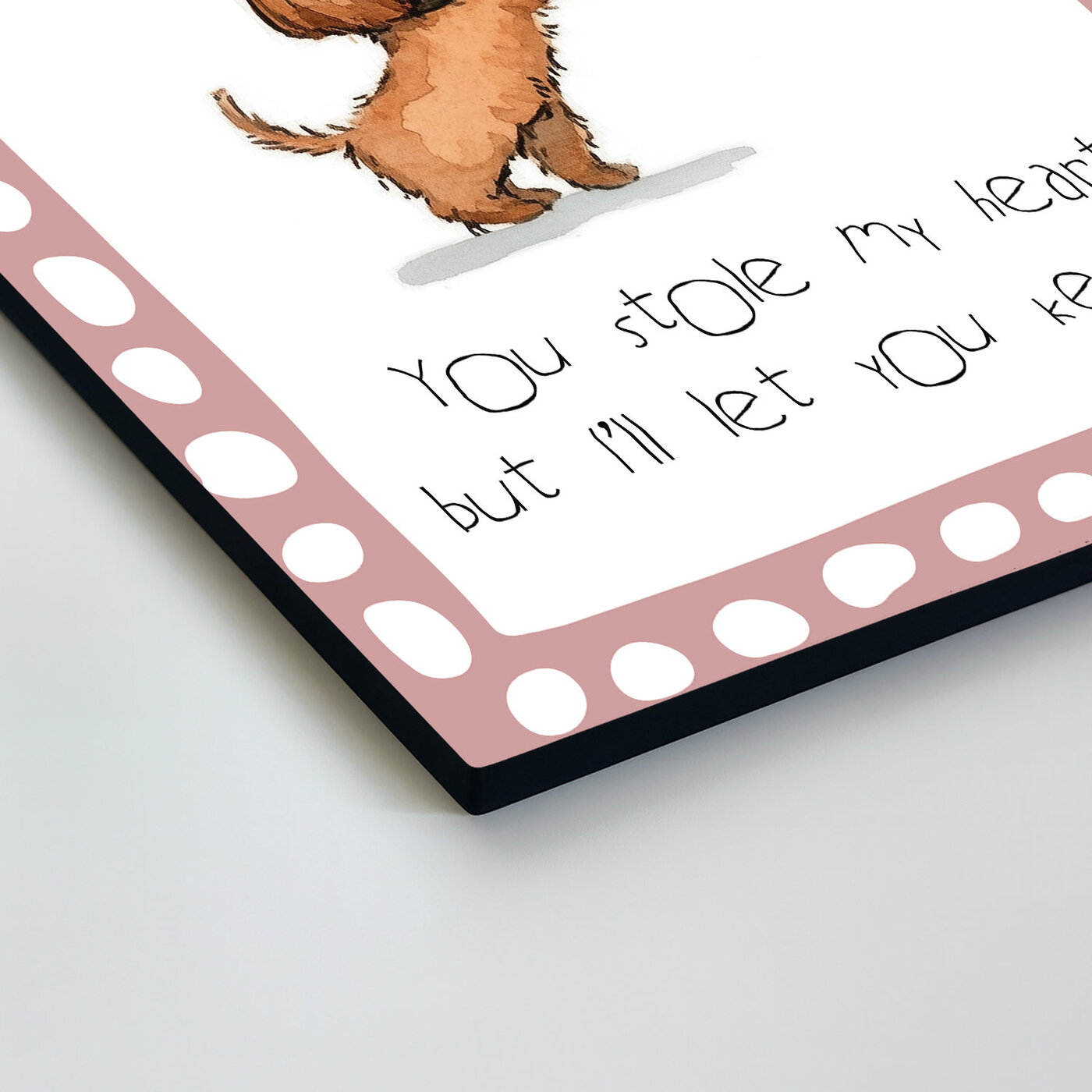 Detský obraz zamilovaného psíka