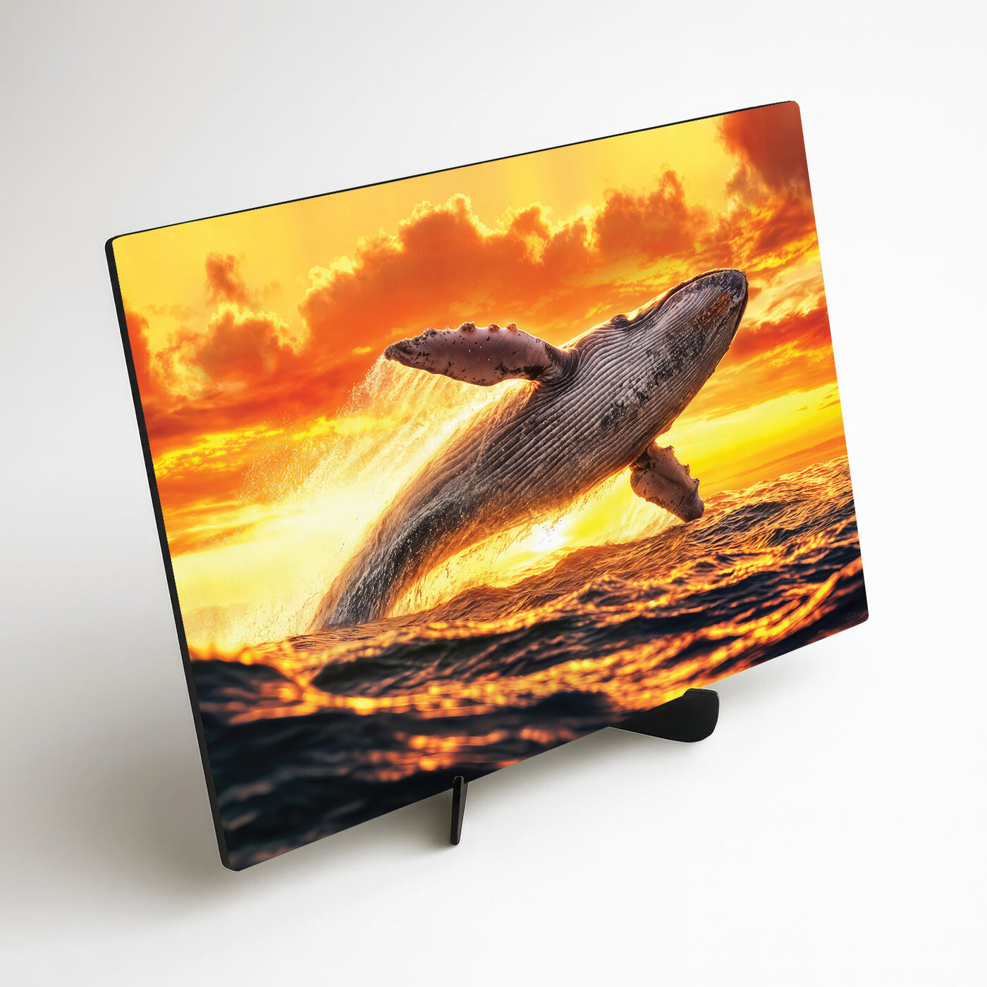Nástěnný obraz - Velryba při západu slunce