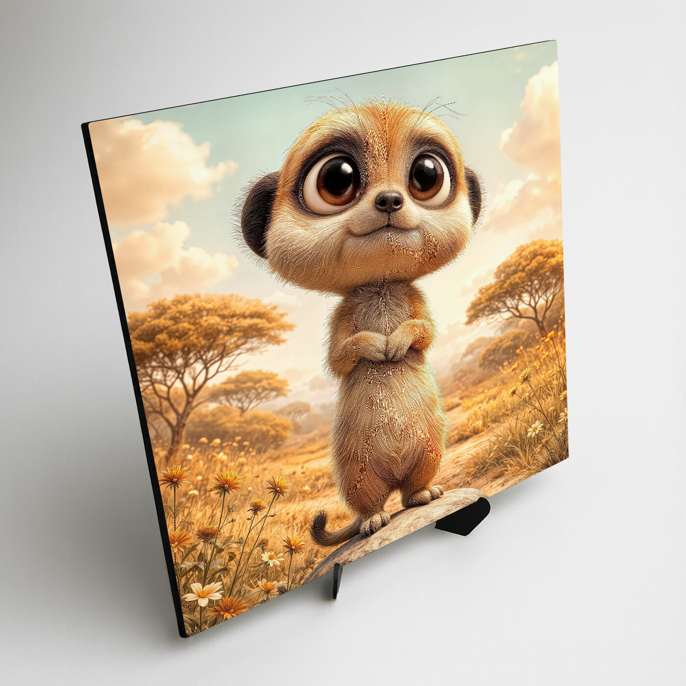 Drevený obraz pre deti - Surikata