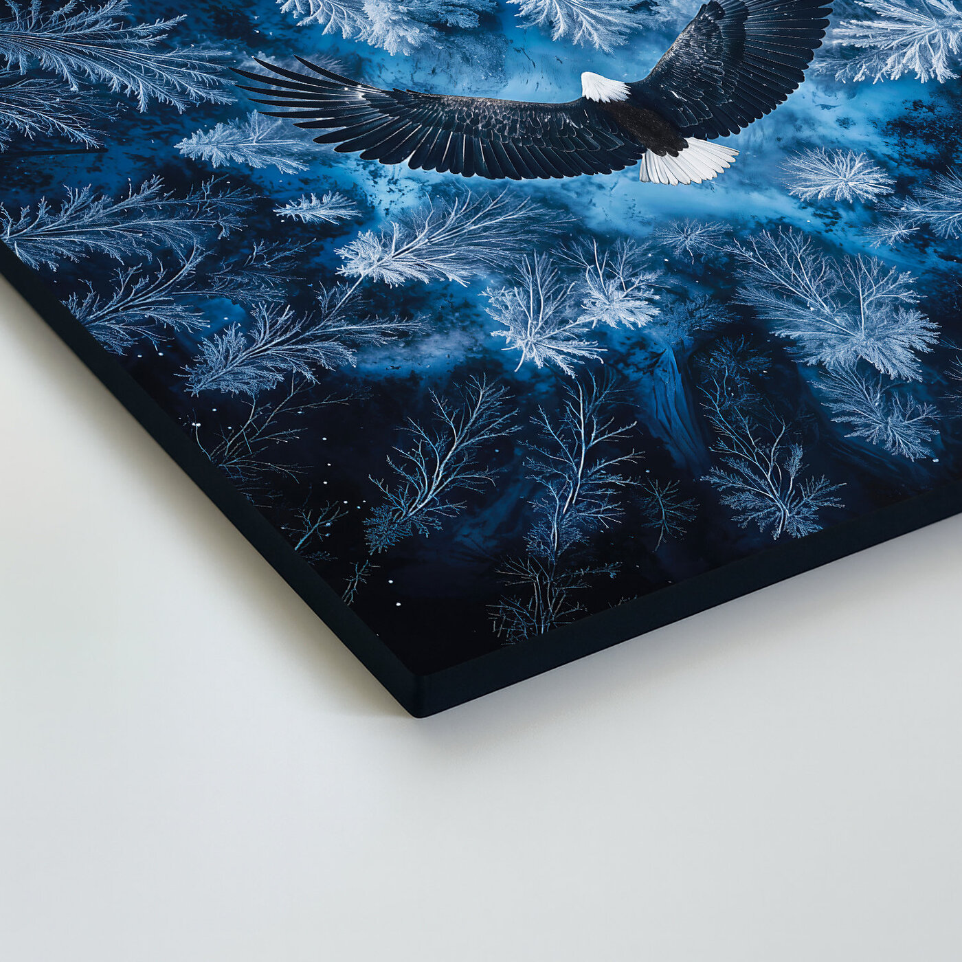 Drevený obraz - Orol nad lesom