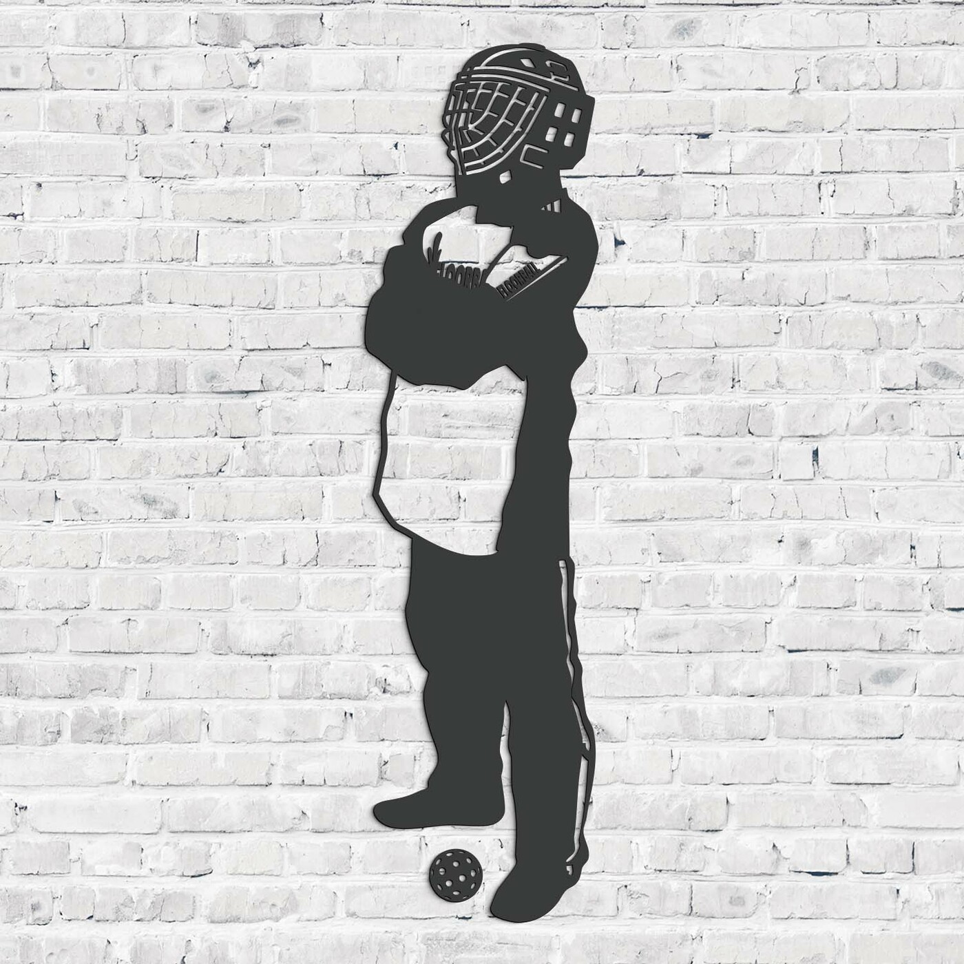 Obraz pro chlapce - Florbalista - Brankář | Antracitově-šedá