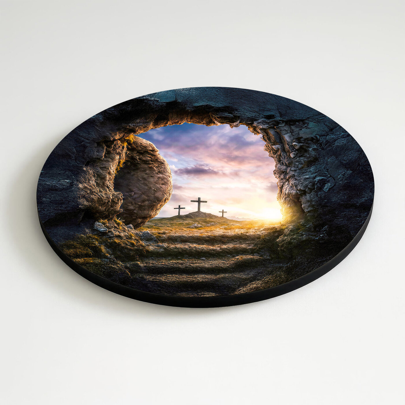 Drevený kresťanský obraz - Svetlo Golgoty