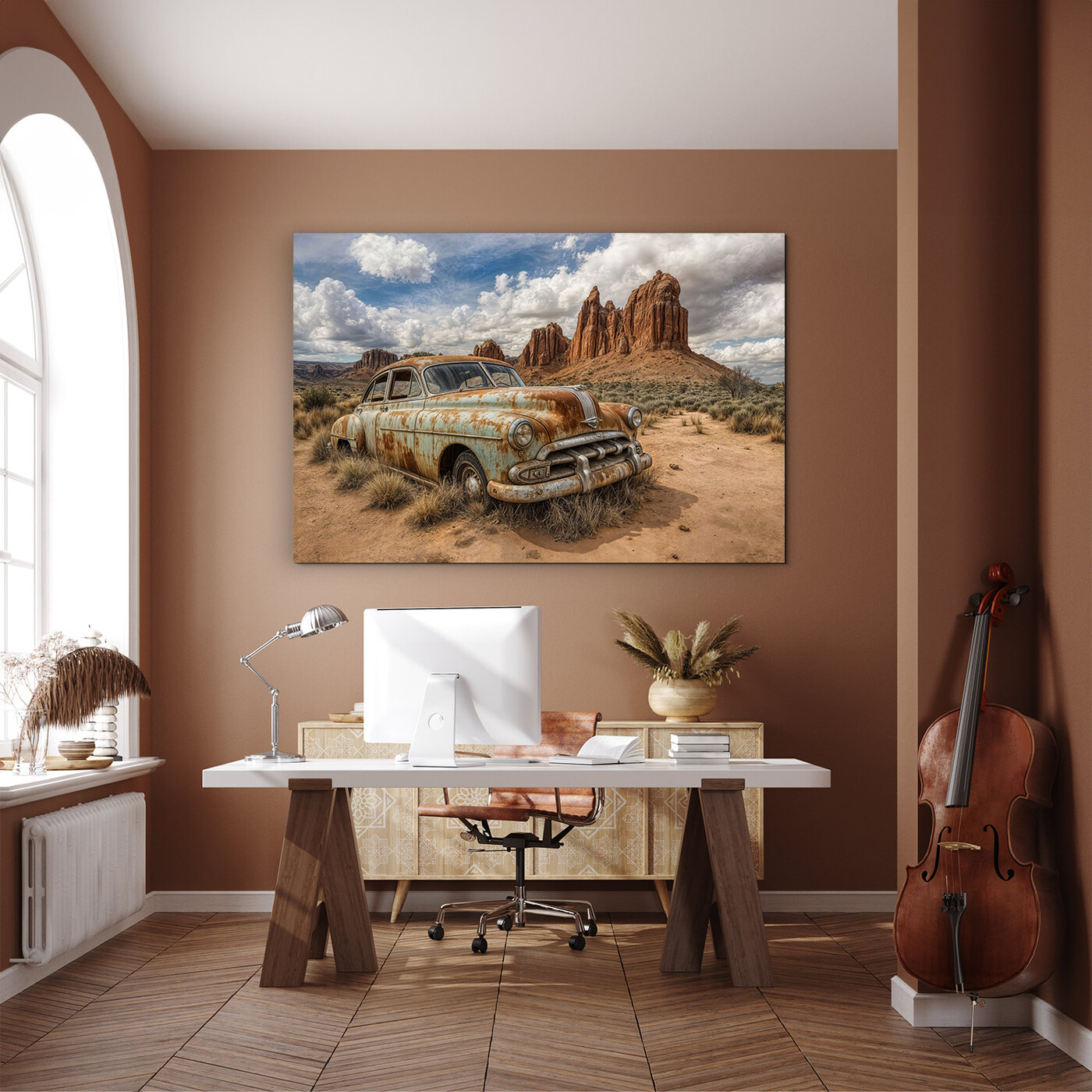 Wooden picture - Wasteland