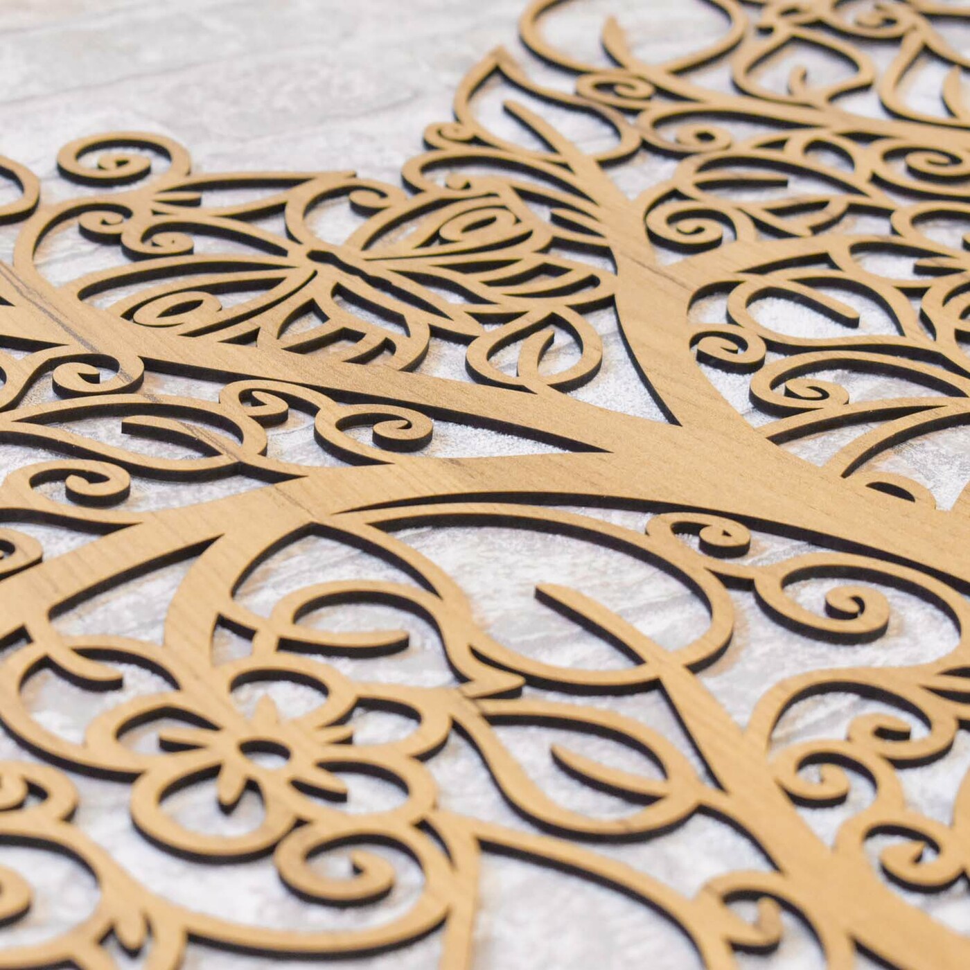 Floral Tree on the Wall - Meadow | Gold Craft Oak