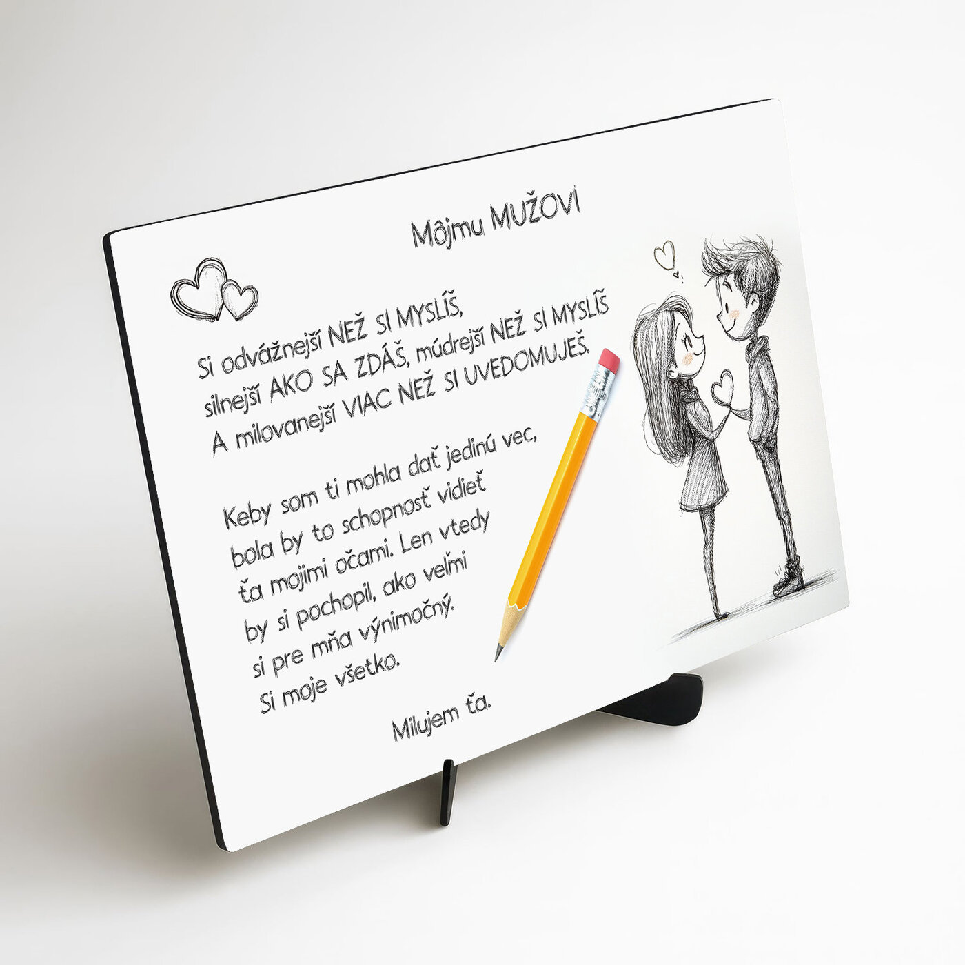 Darček pre muža - Drevená tabuľka 