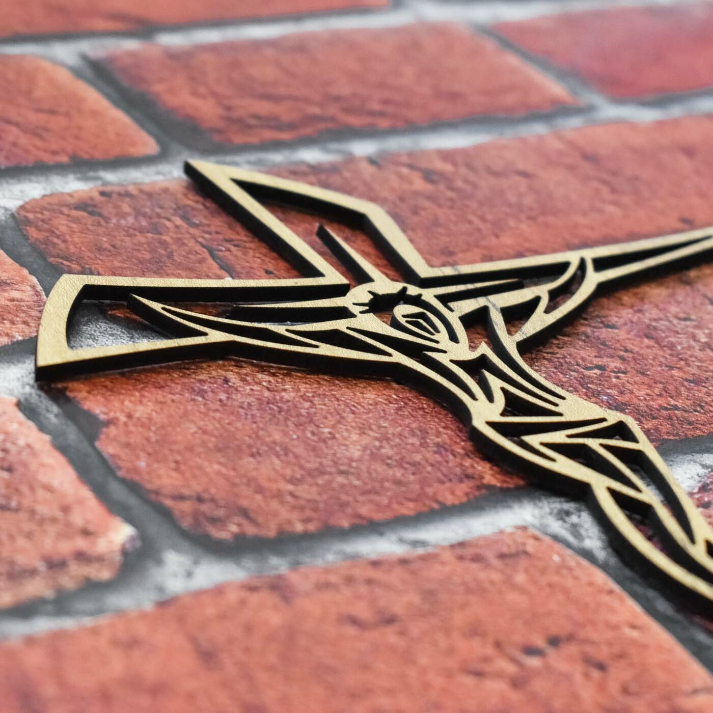 Modern Cross on the Wall | Gold Craft Oak