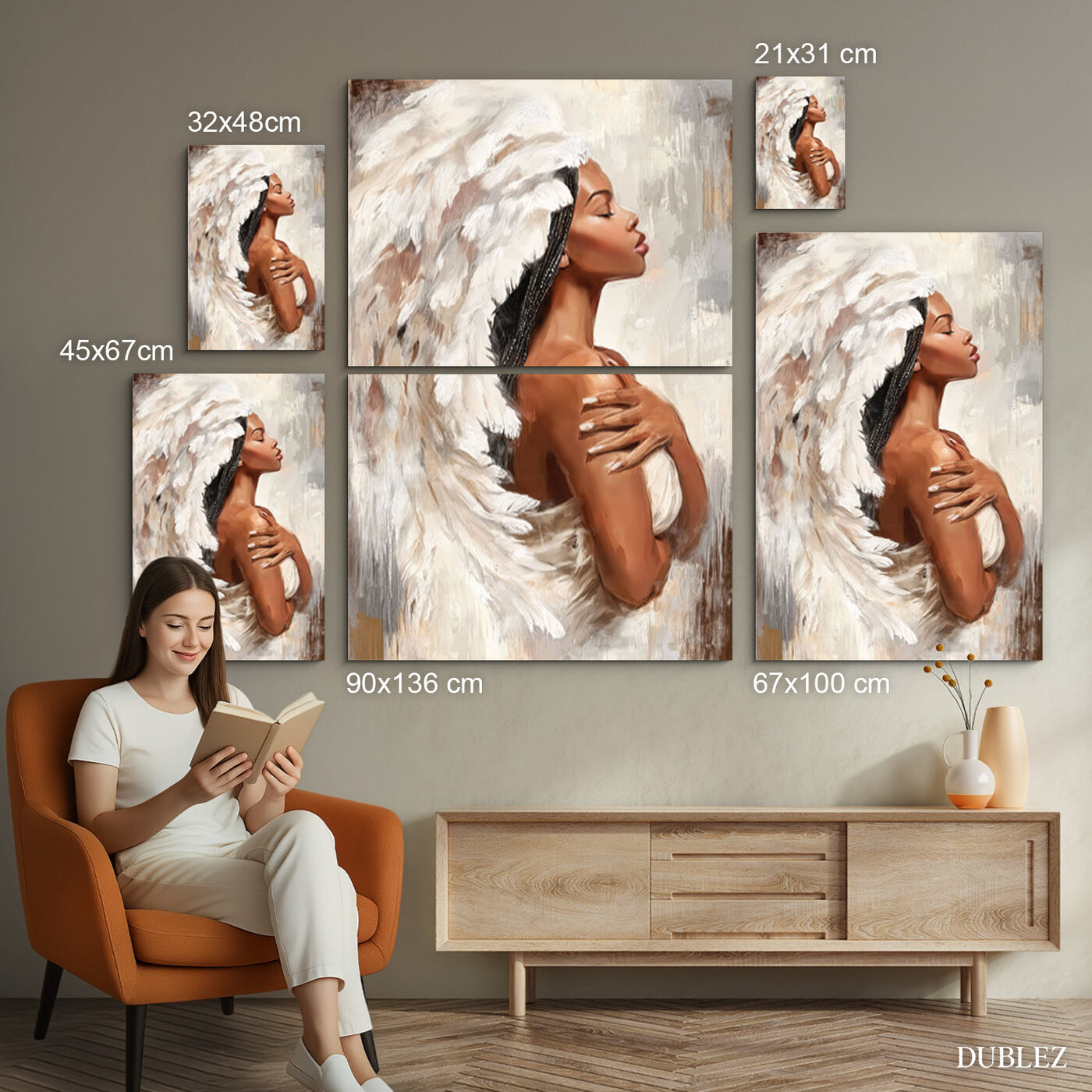 Umelecký obraz - Žena s anjelskými krídlami