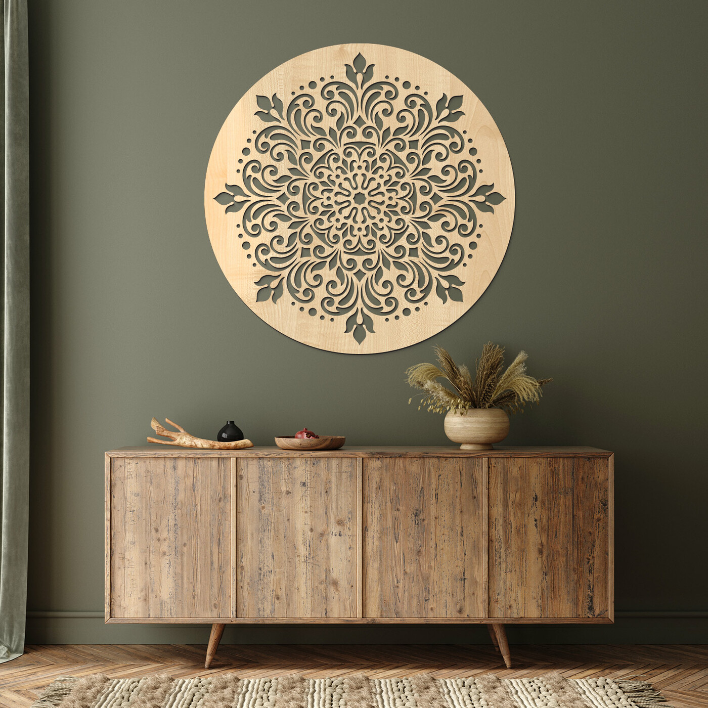 Kerek fa 3D mandala - Afrodité | Juhar