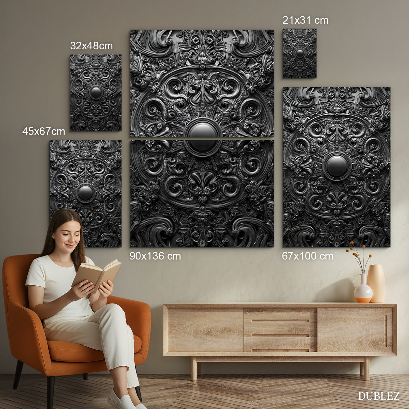 Nástěnný obraz - Mandala Black