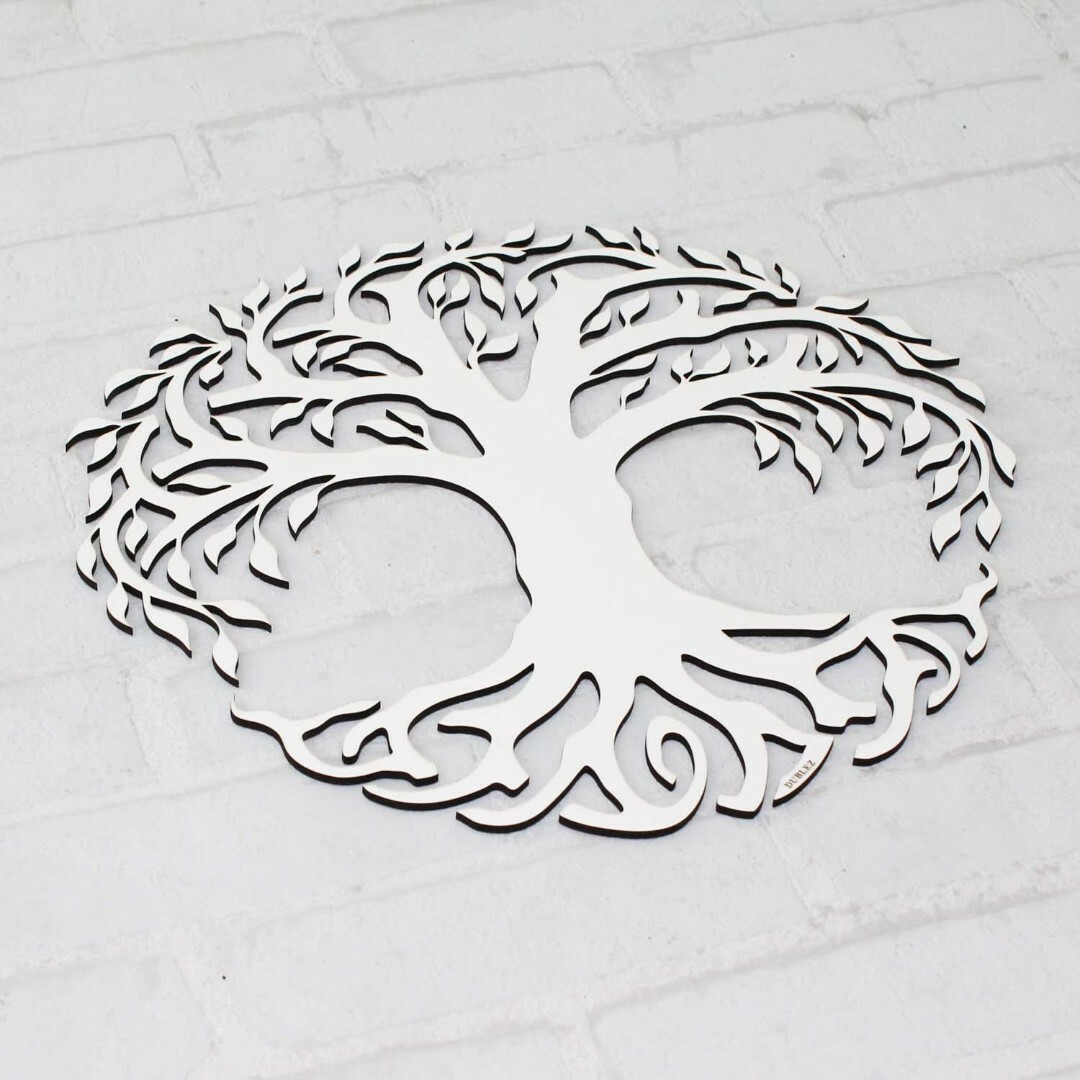 2 az 1-ben fából készült életfák - Hod és Netzach | Fehér