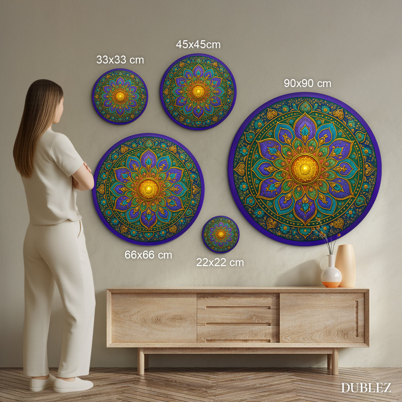 Léčivá mandala na zeď - Srdce Orientu