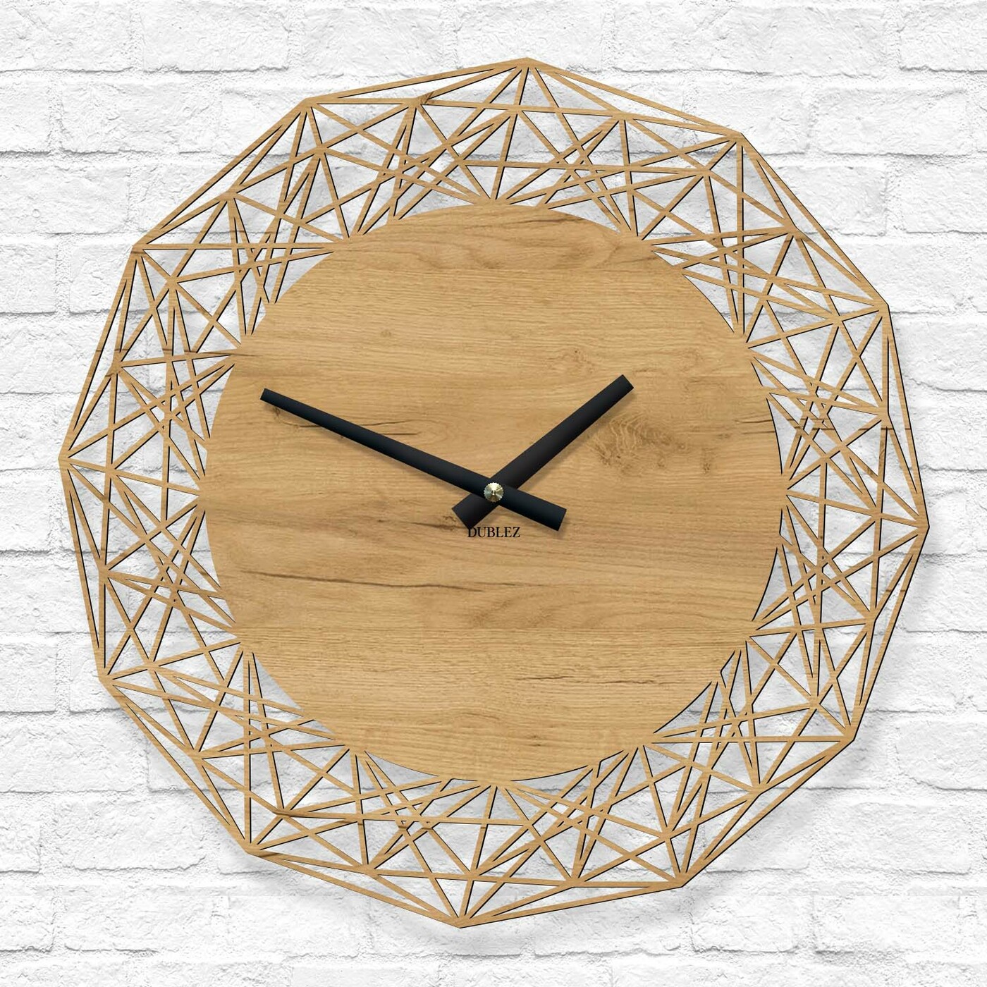 Ceas decorativ living - Linea | Stejar auriu