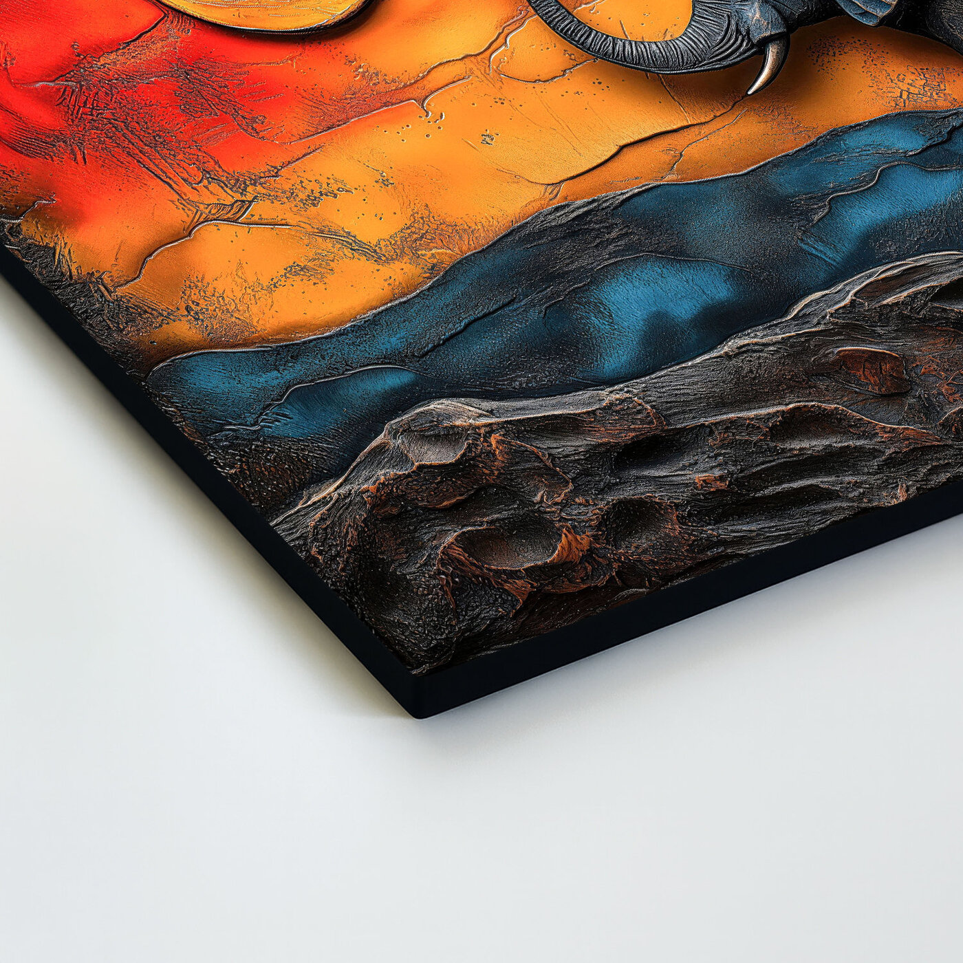 Africký obraz na dreve - Slon šťastia