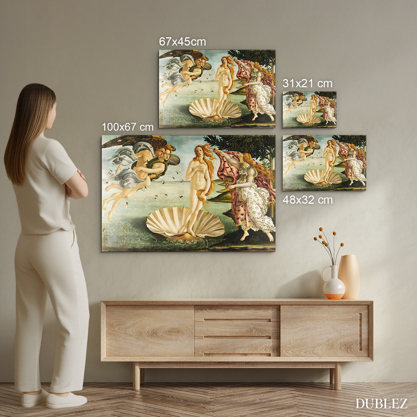 A kép reprodukciója - Botticelli - Vénusz születése
