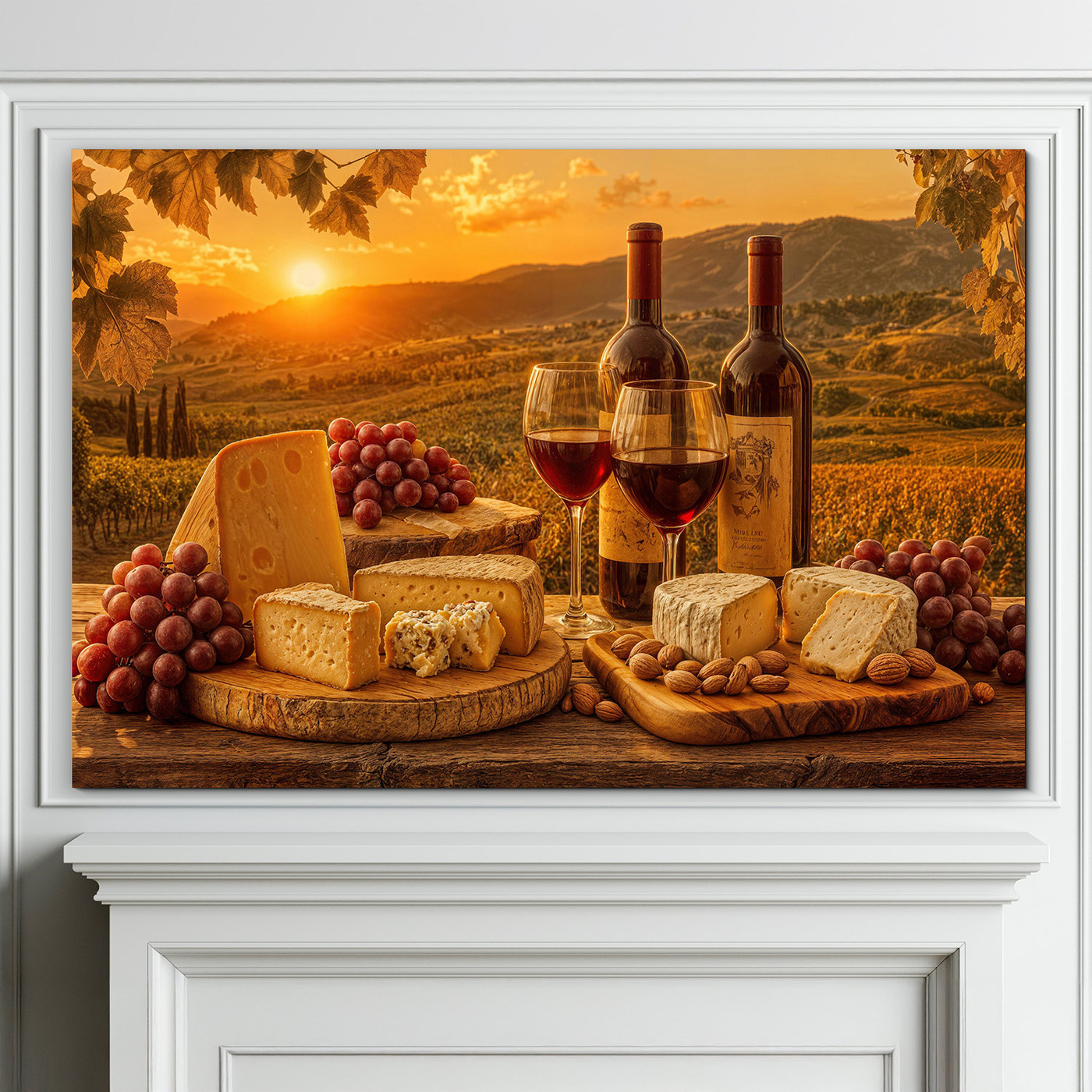 Barevný dřevěný obraz - Toskánské slunce