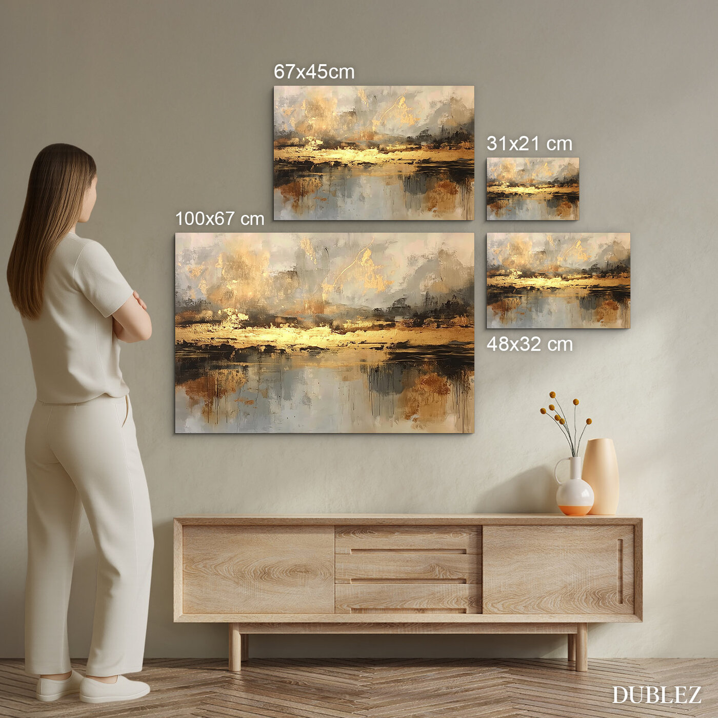Luxury abstract painting - Golden touch