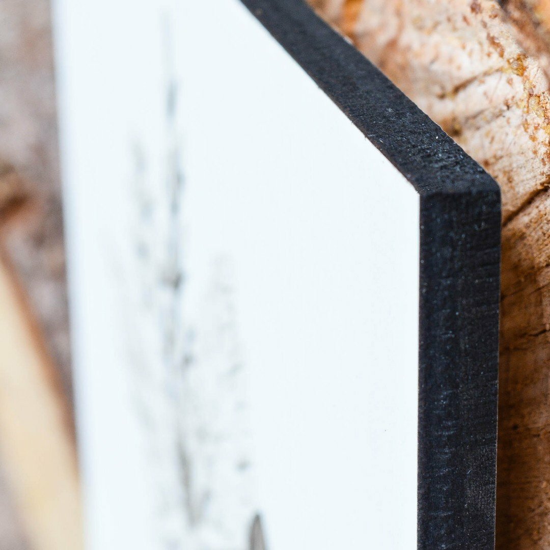 Modern fa falikép - Vad virágok | Fehér