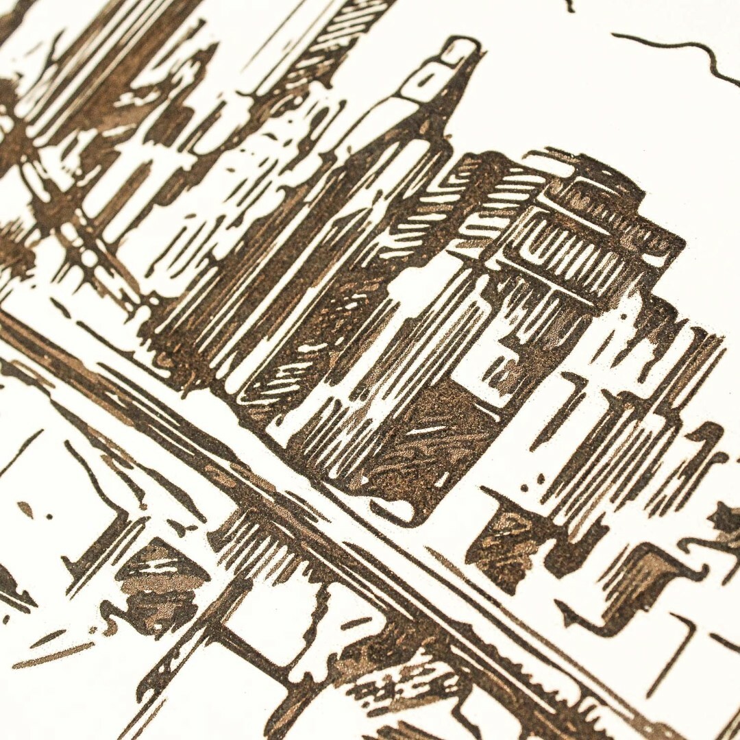 3D gravírozott panoráma kép - New York