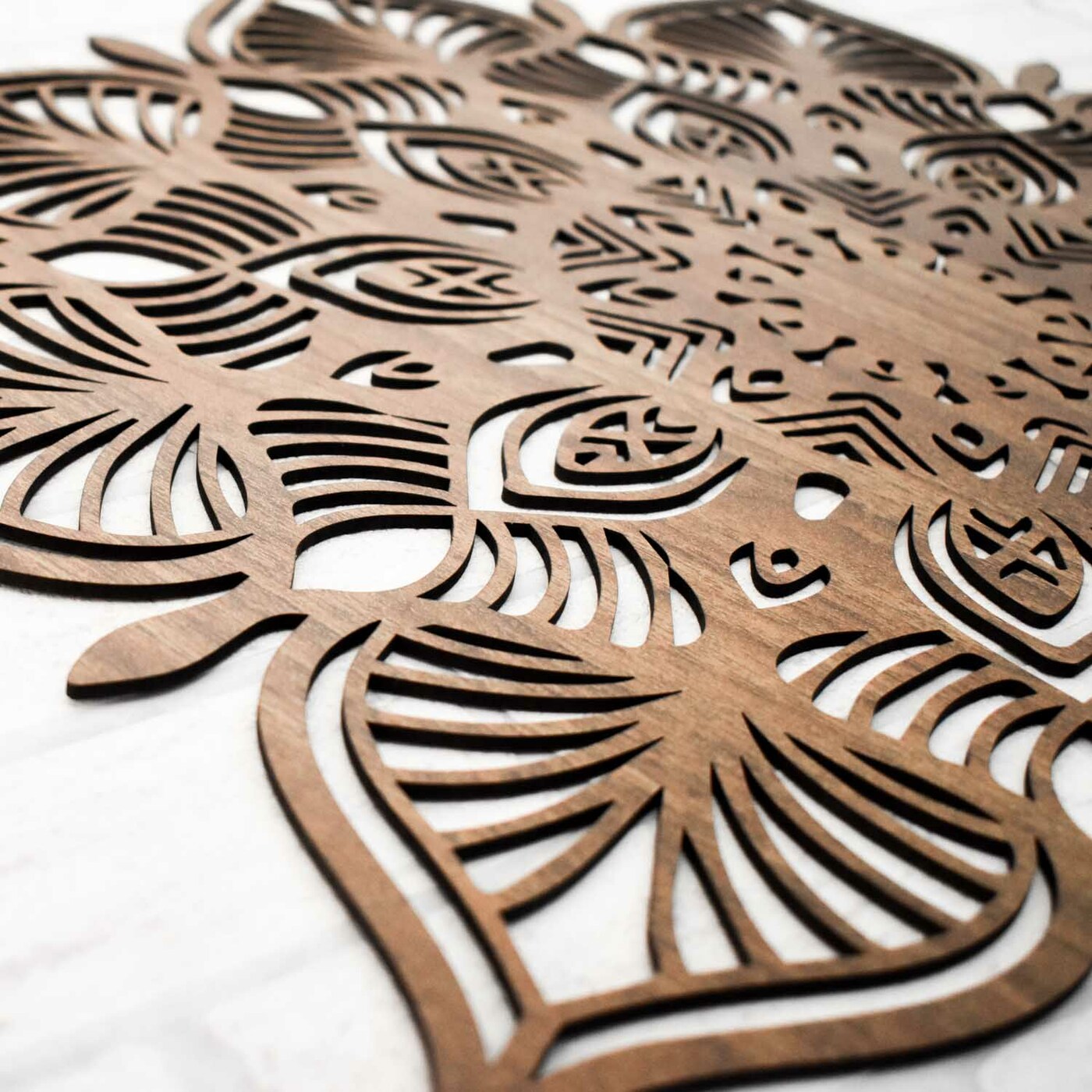 Extravagant Mandala on the Wall - 3D Picture | Walnut