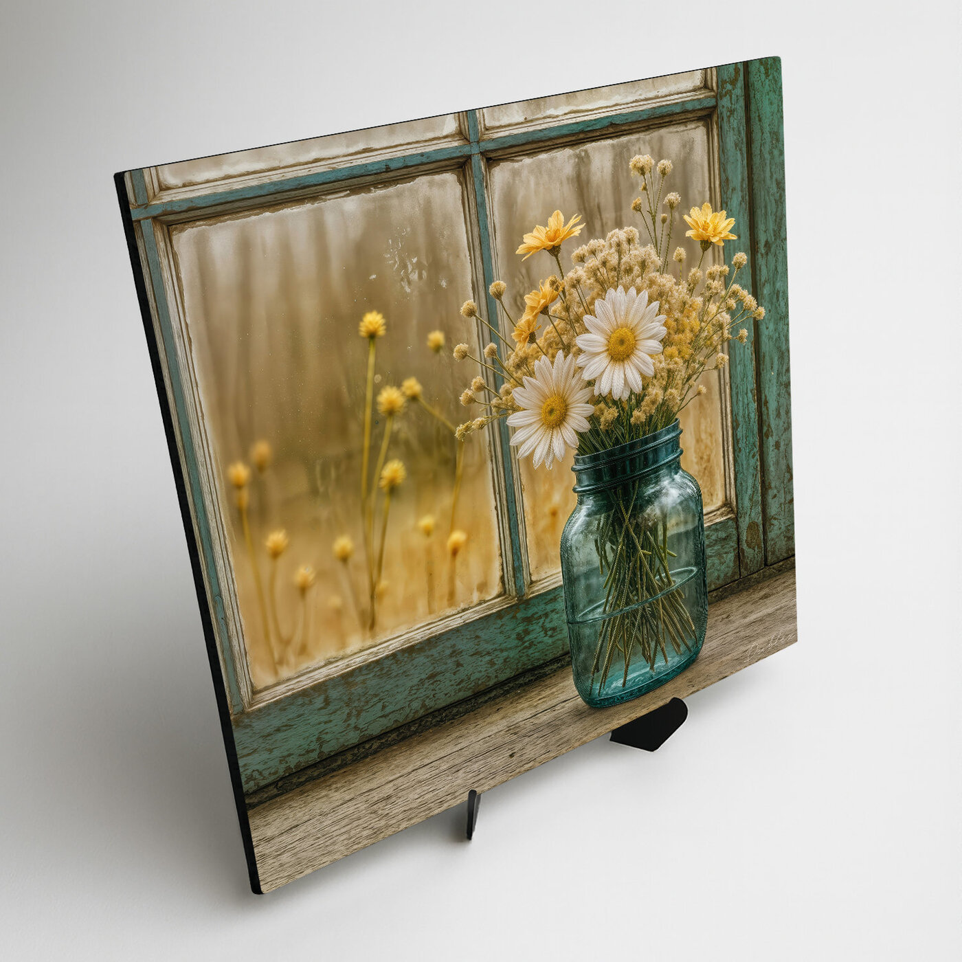 Vintage picture - Vase of meadow flowers