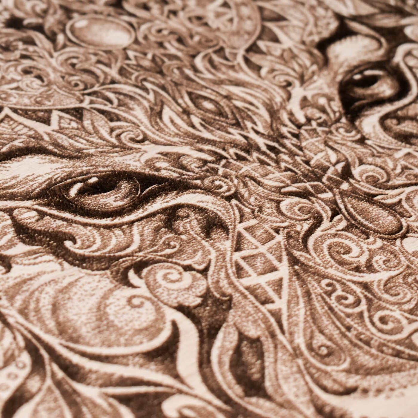 3d drevený gravírovaný obraz na stenu - Tiger | Buková preglejka