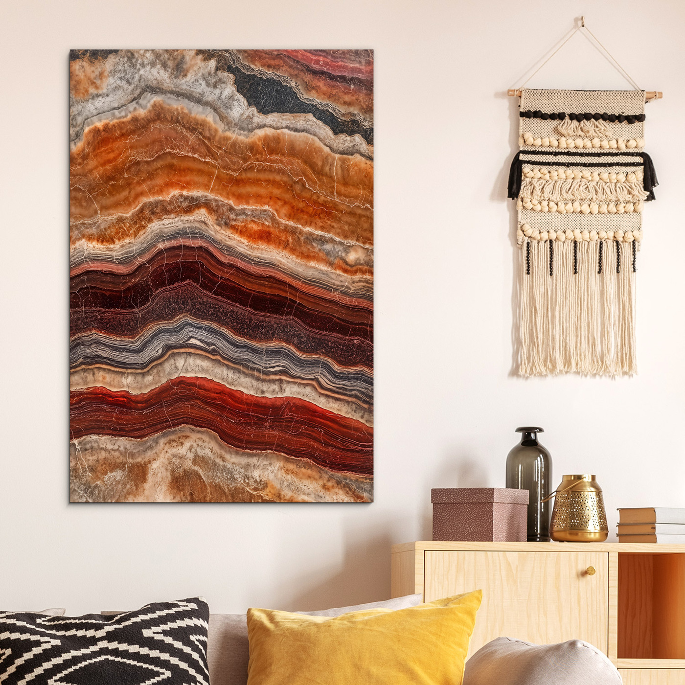 Wooden picture - Arabescato Orobico Rosso