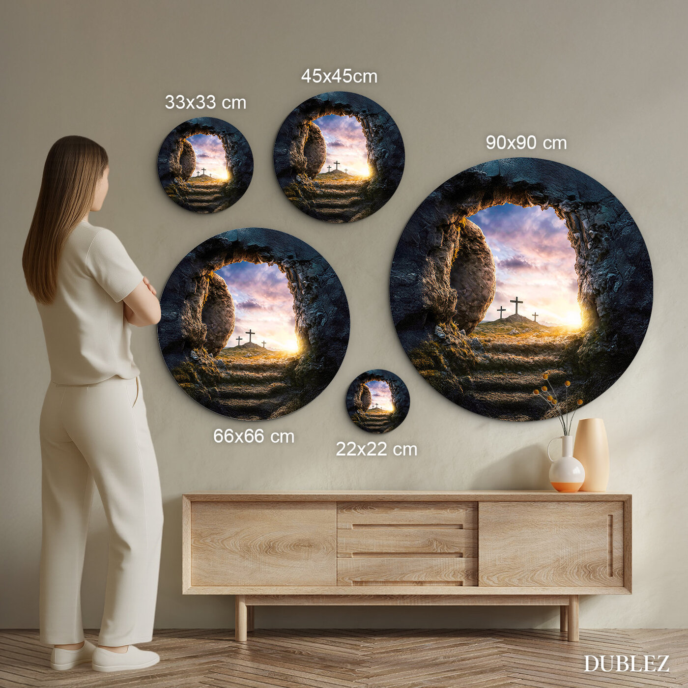 Drevený kresťanský obraz - Svetlo Golgoty