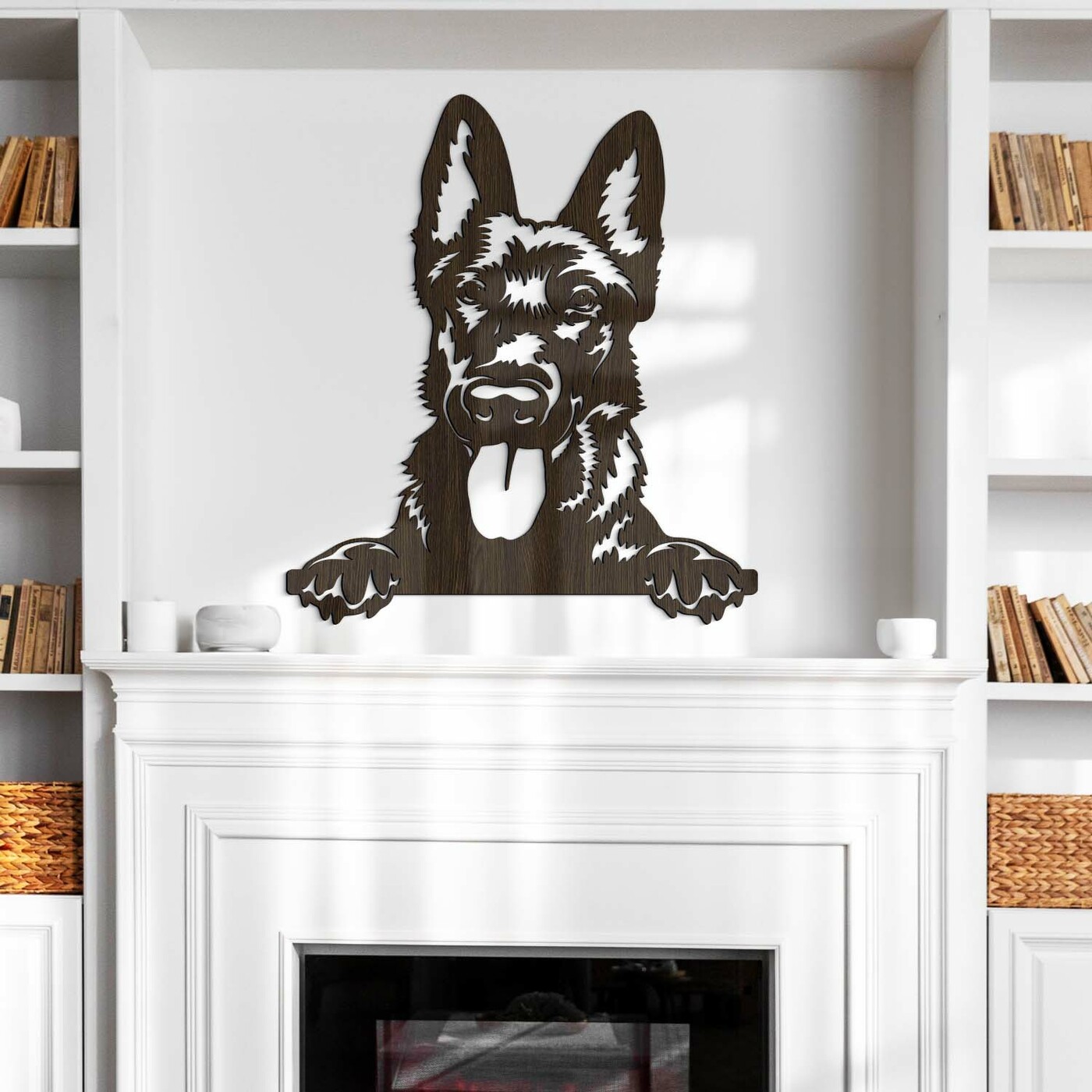 Wooden Wall Art - Belgian Shepherd Dog | Wenge