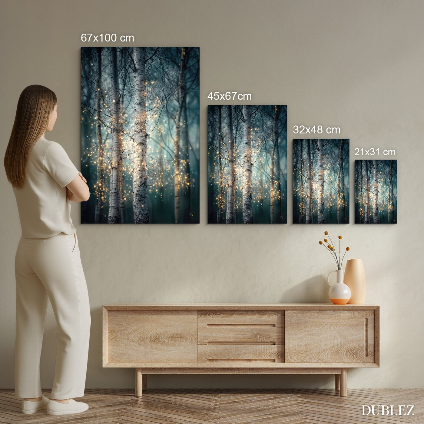 Tablou pădure de mesteceni - Licurici