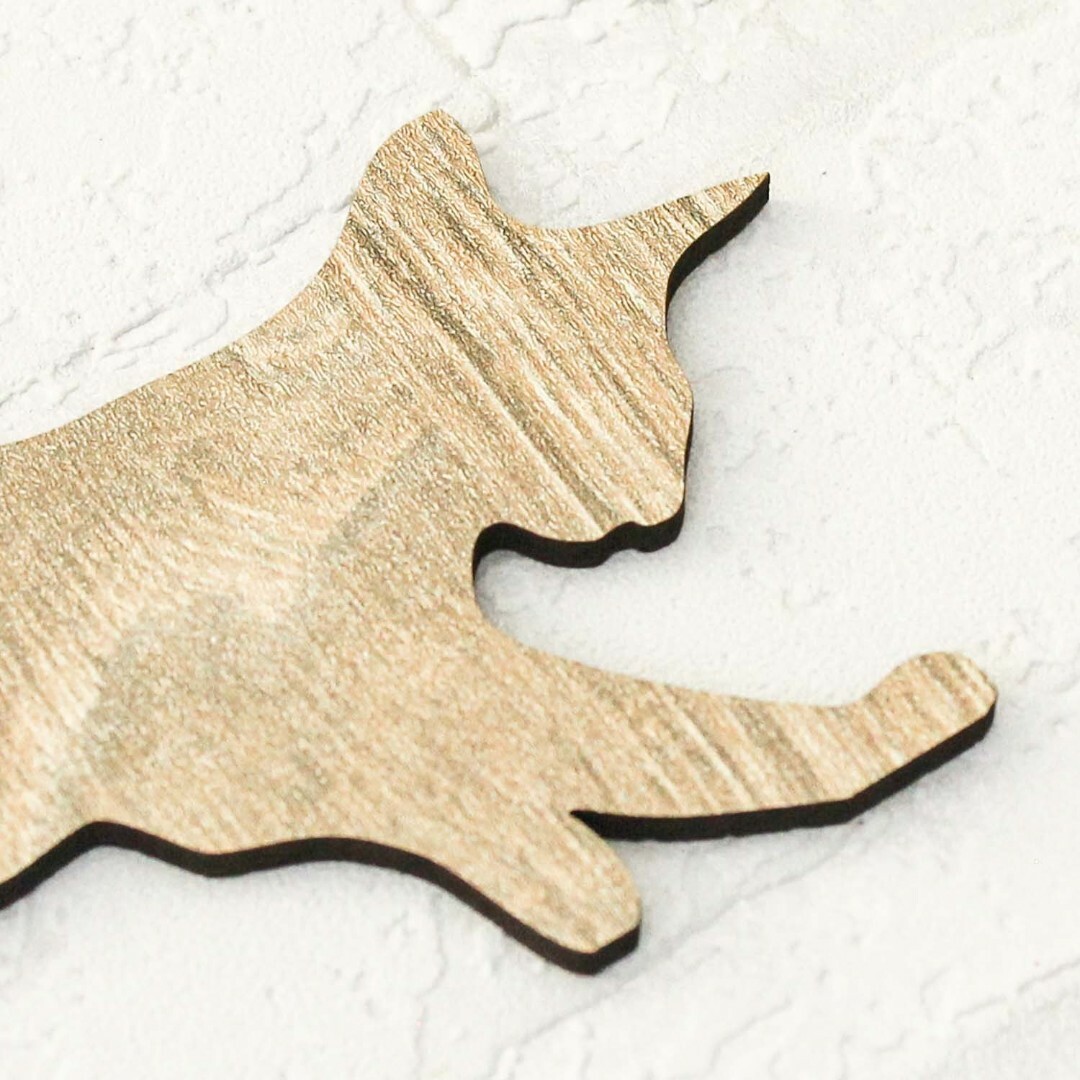 Dřevěná nálepka na zeď - 2 kočky | Dub Sonoma