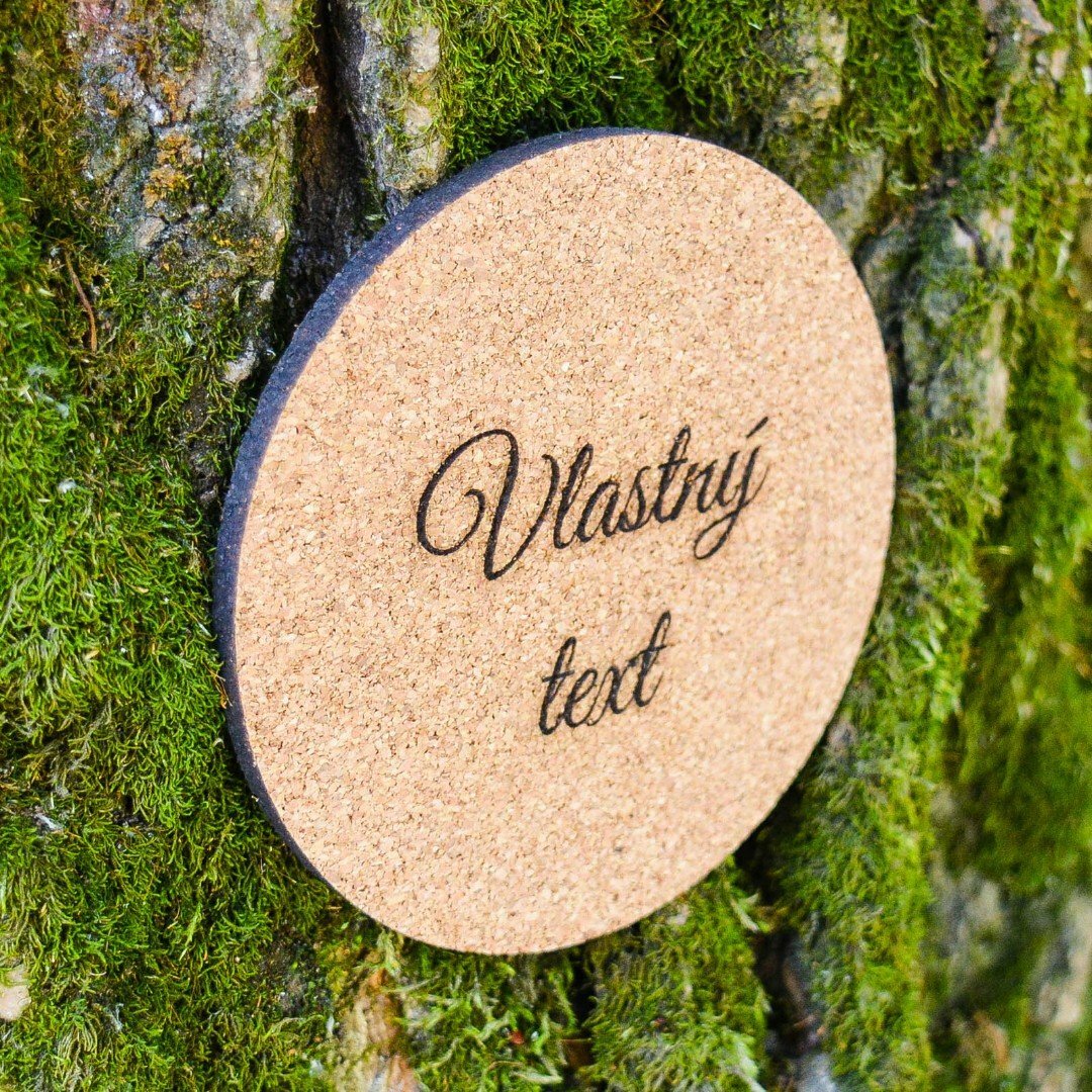 Korkový podpivník s vlastným textom 