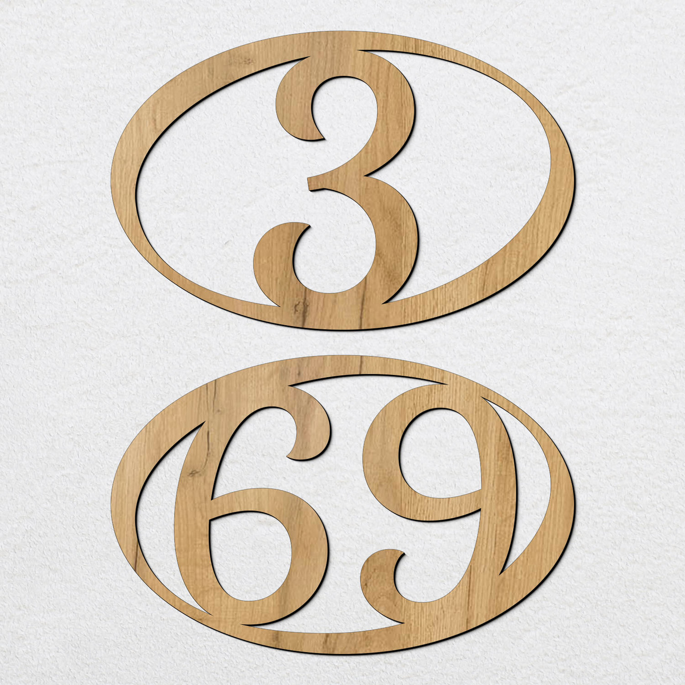 Custom Wooden Door Number | Gold Craft Oak