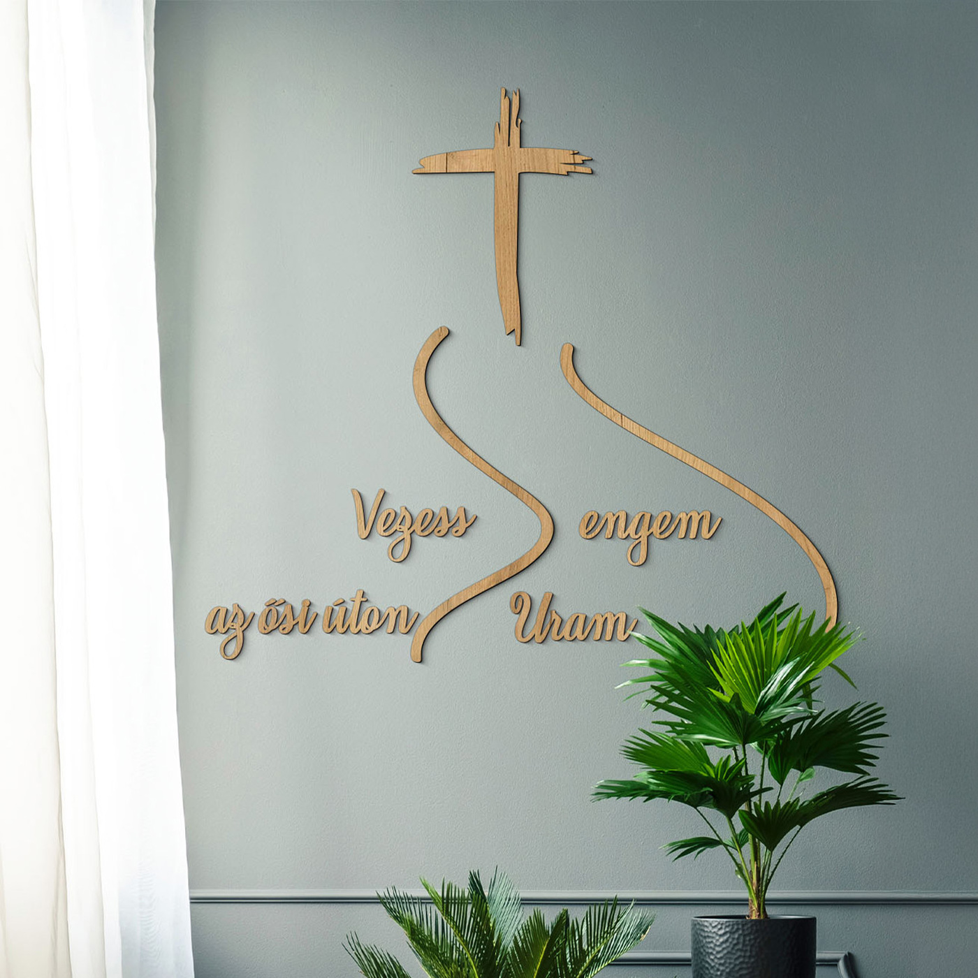 Bibliai idézet fából - Vezess engem az ősi úton, Uram | Aranytölgy