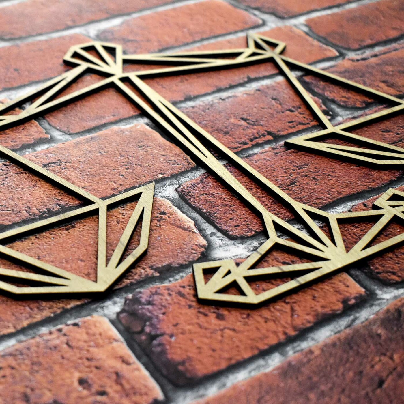 Geometrický obraz na stenu - Znamenie Váhy | Dub zlatý