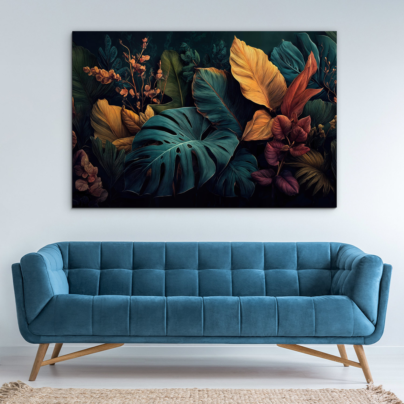 Moderný obraz do obývačky - Neonová džungľa