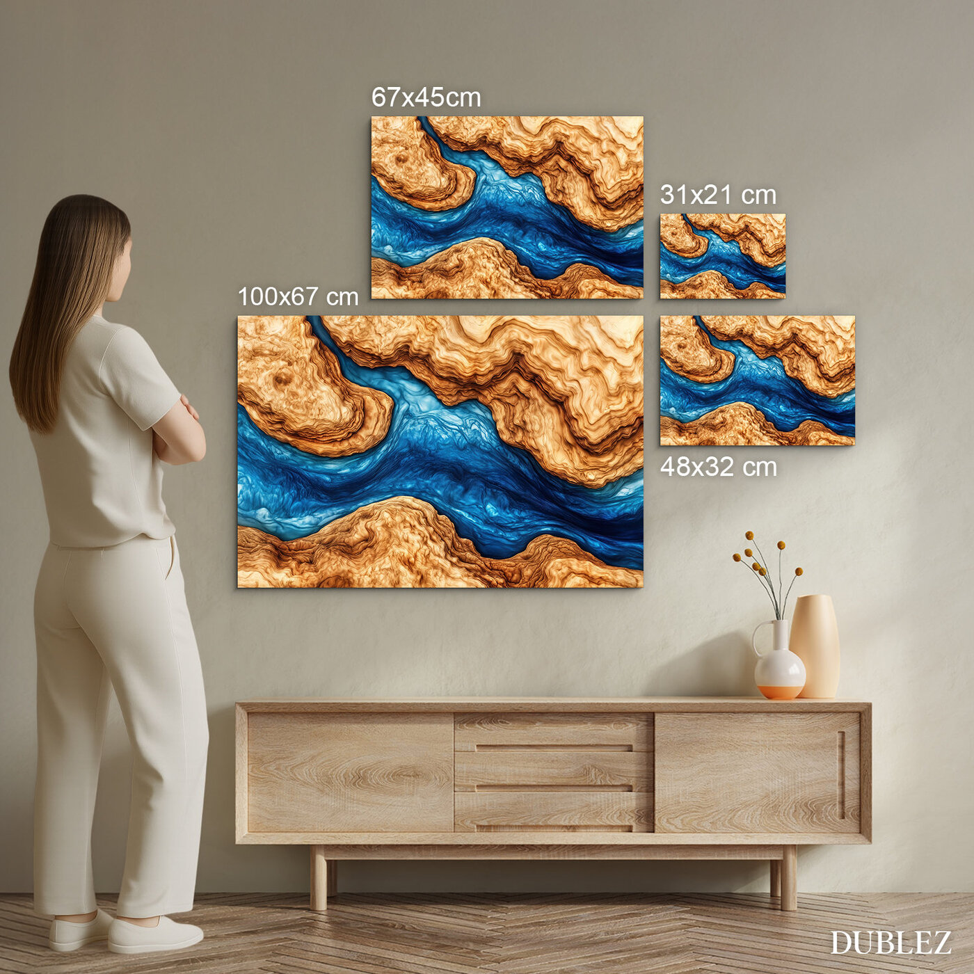 Živicový obraz - Luxusná imitácia na dreve