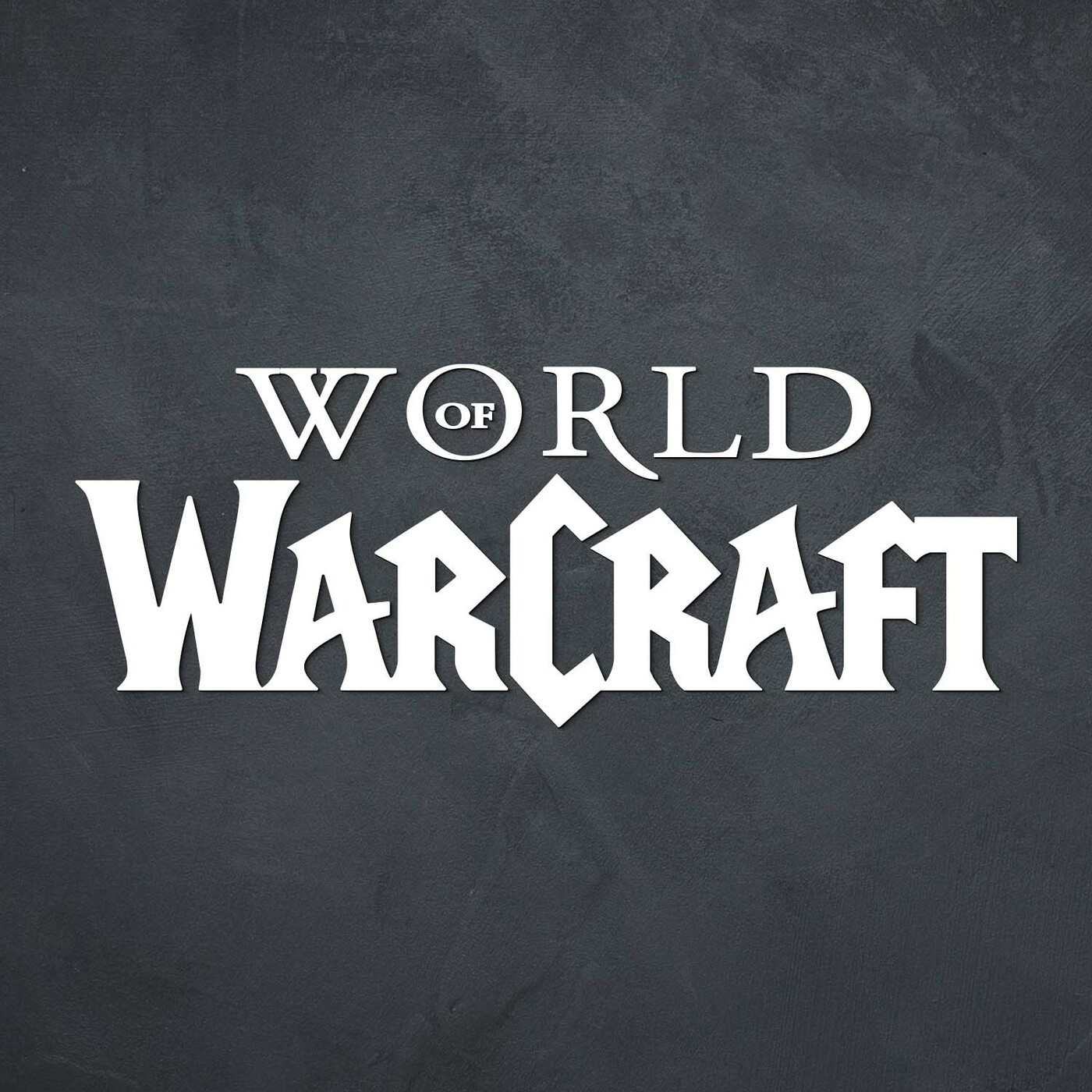 Dřevěné logo na zeď - World of Warcraft | Bílá