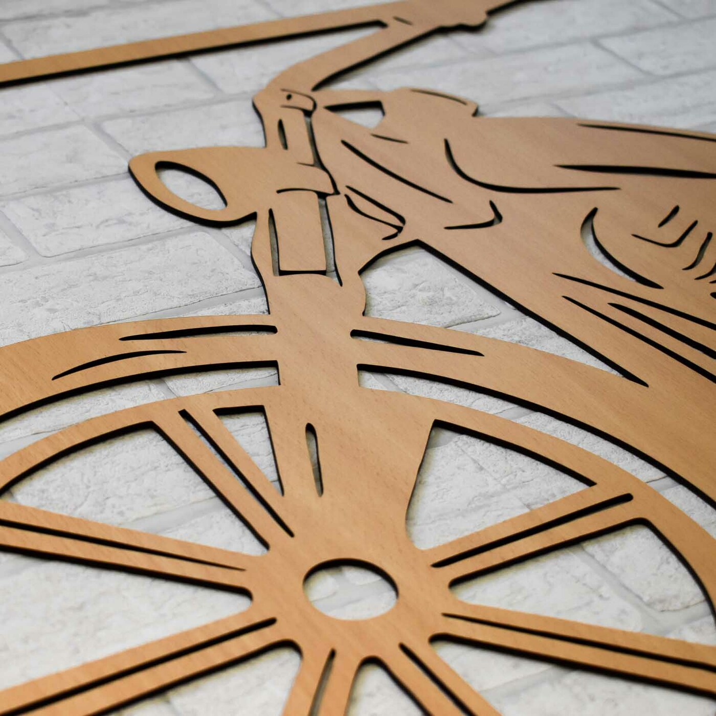 Wooden Wall Art - Chopper Motorcycle | Beech