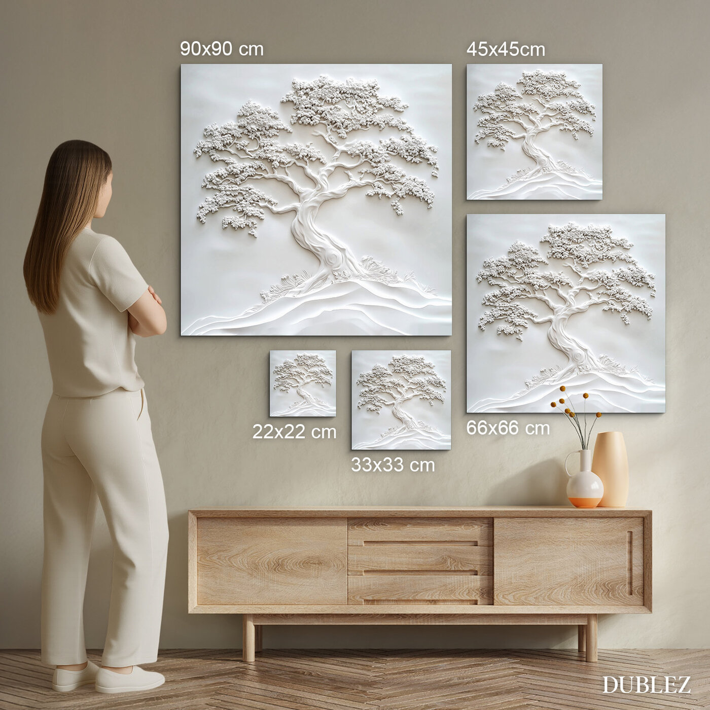 White Tree of Life on the Wall - Freshness