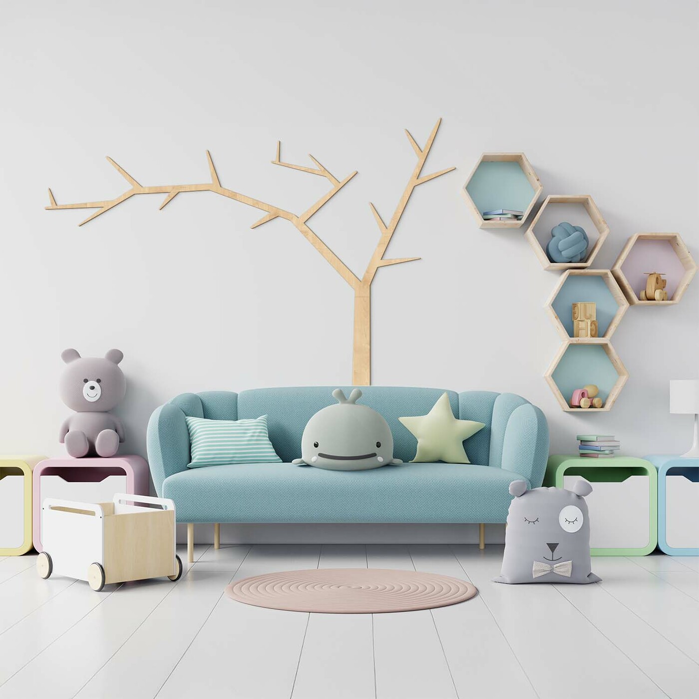 Dřevěná samolepka na zeď - Strom | Javor