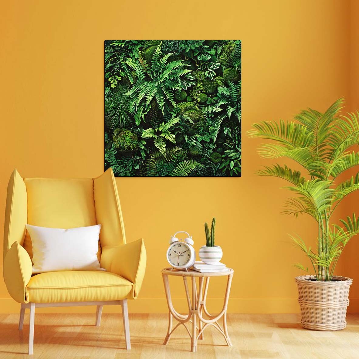 Dřevěný obraz na zeď - Džungle | 66x66 cm