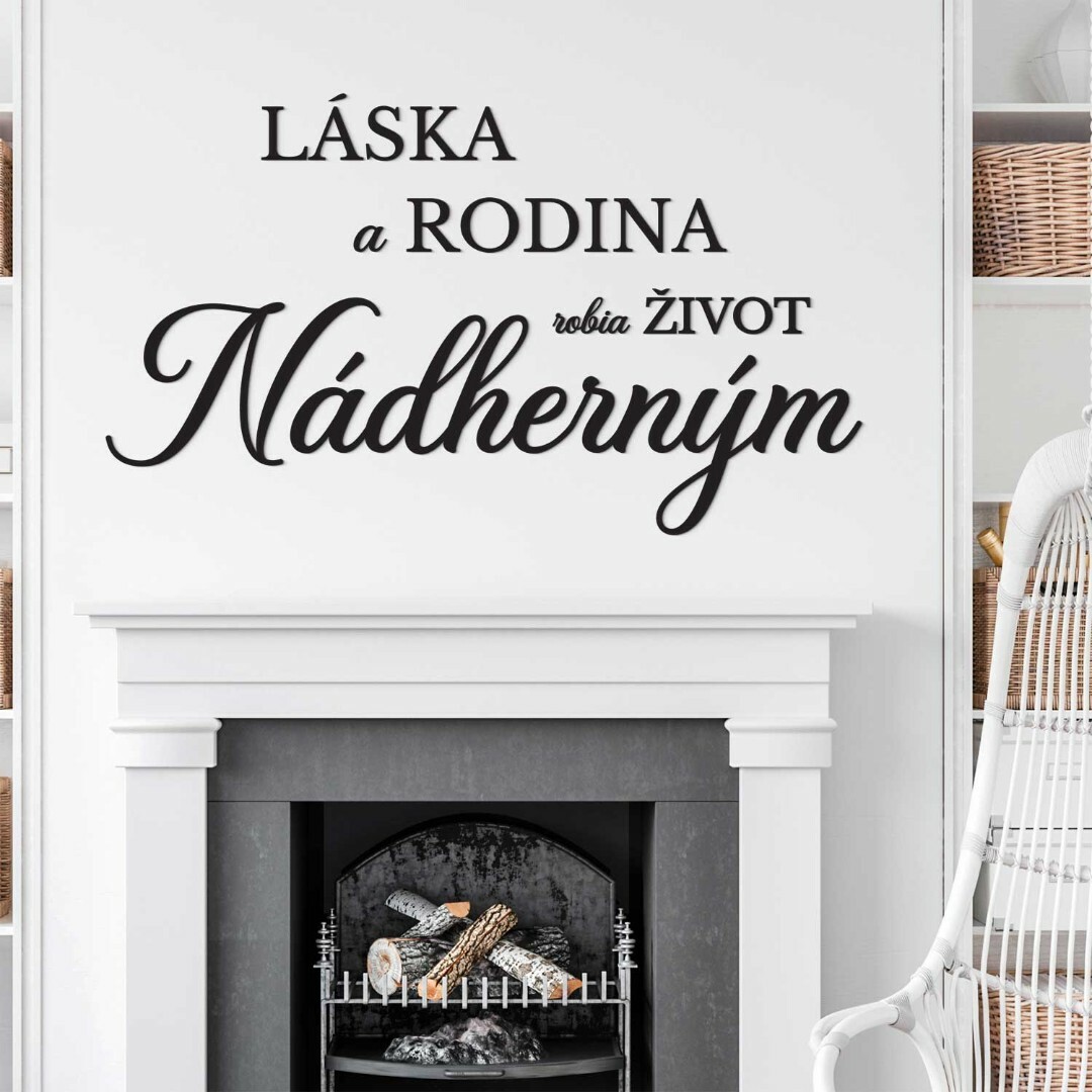 Citát na stenu - Láska, Rodina, Život | Čierna