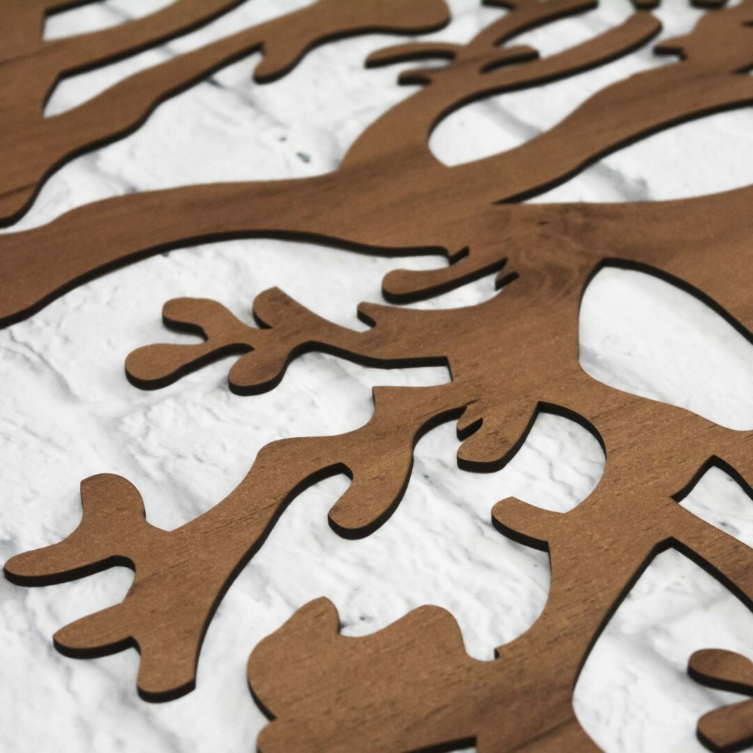 Wooden Picture Tree of Life - Chokmah | Tobacco Oak