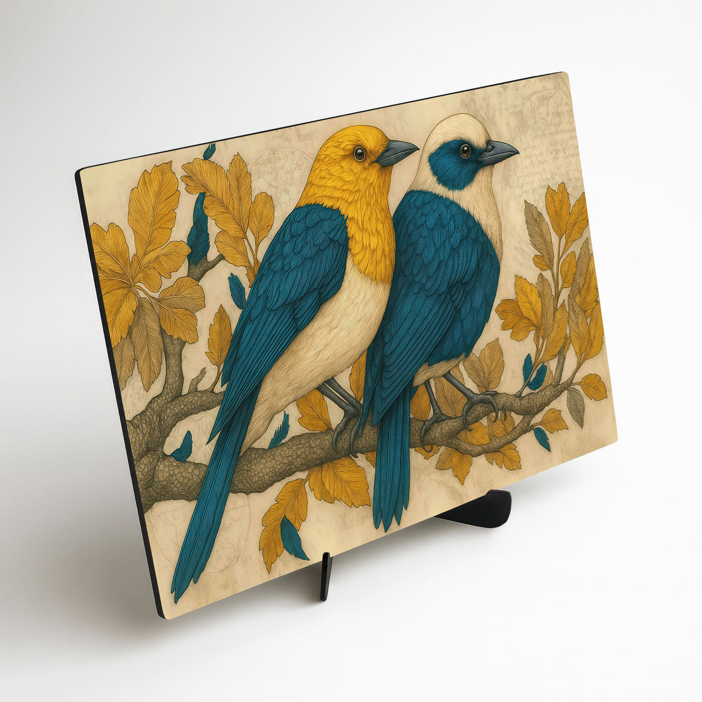 Moderný obraz vtákov - V tieni lístia