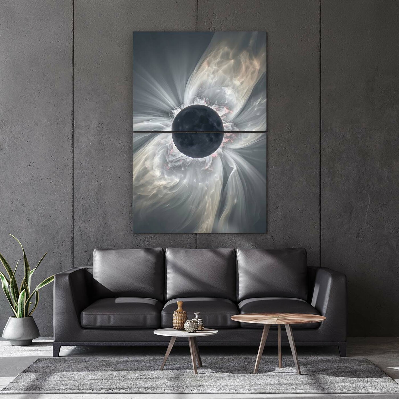 Wooden Wall Art - Lunar Eclipse | 90x136 cm