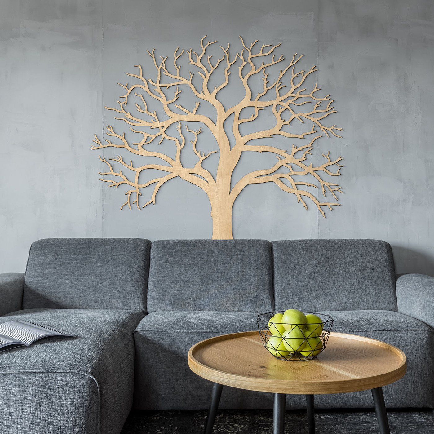 Vyrezávaný strom na stenu - Ticho | Javor